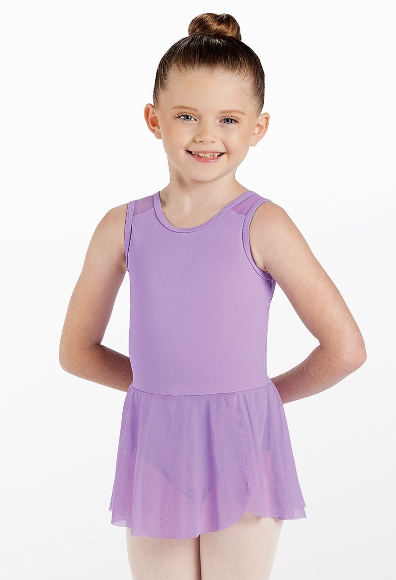 Kids Mesh Shoulder Dress