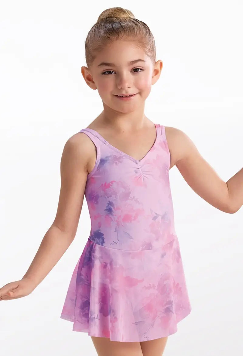 Kids Printed Pinch-Front Dress