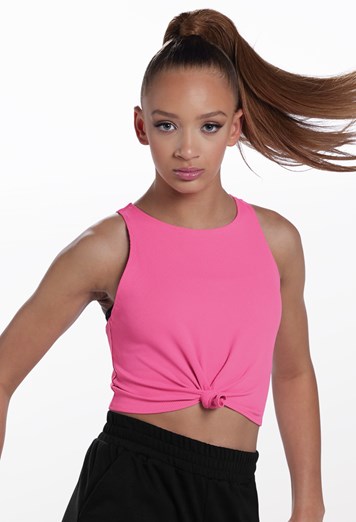 Rib Knit Knotted Crop Top