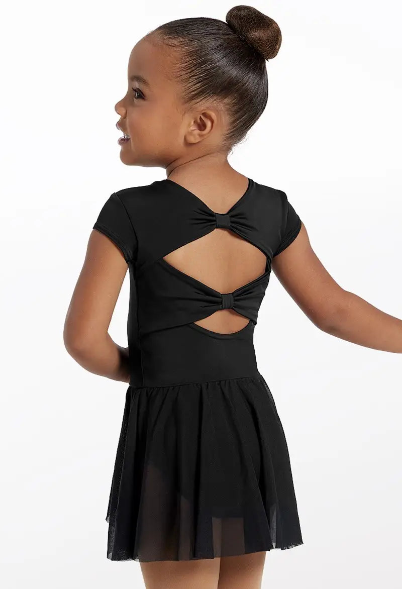 Kids Cap Sleeve Bow Back Dress