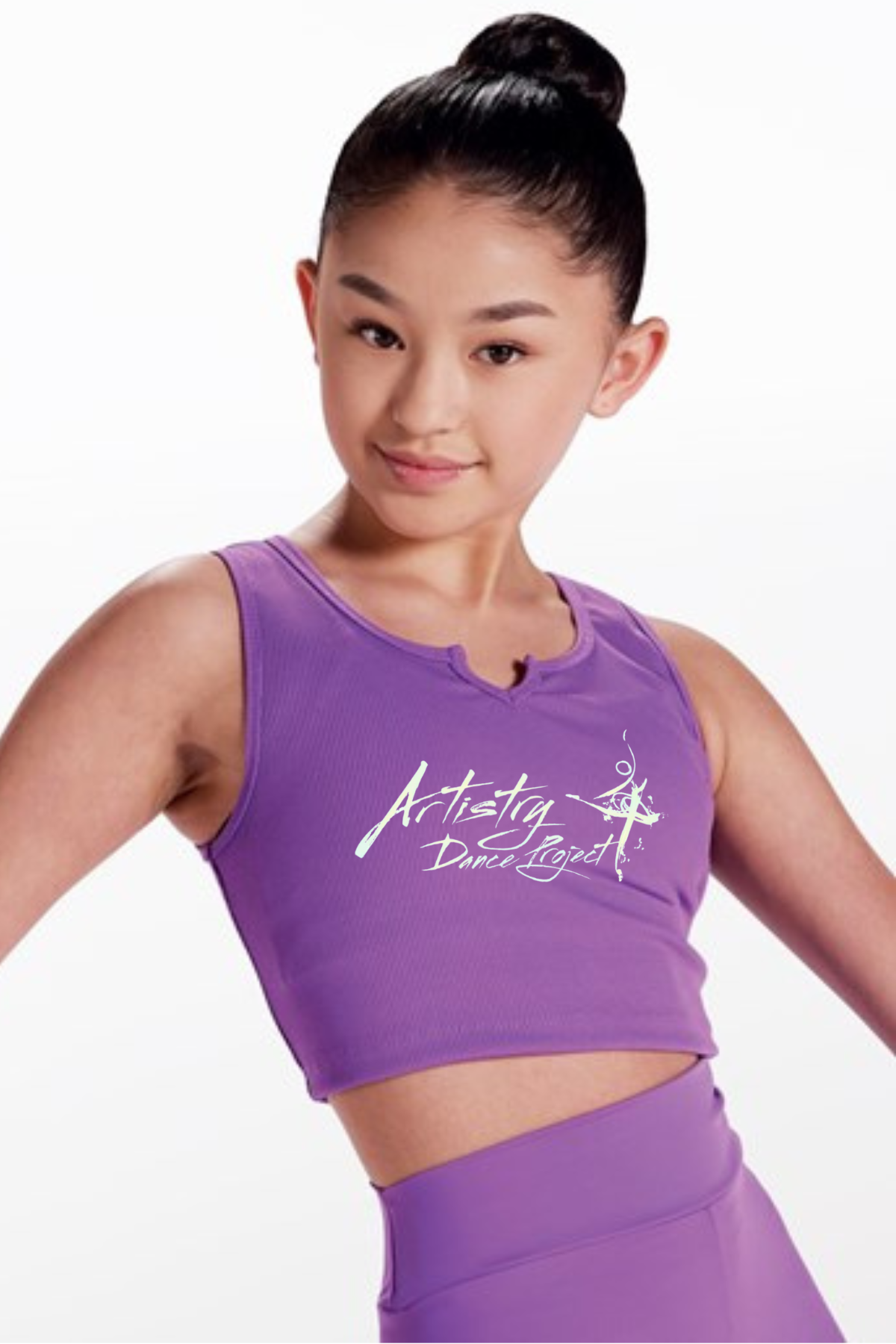 Artistry Rib Knit Notch-Neck Crop Top