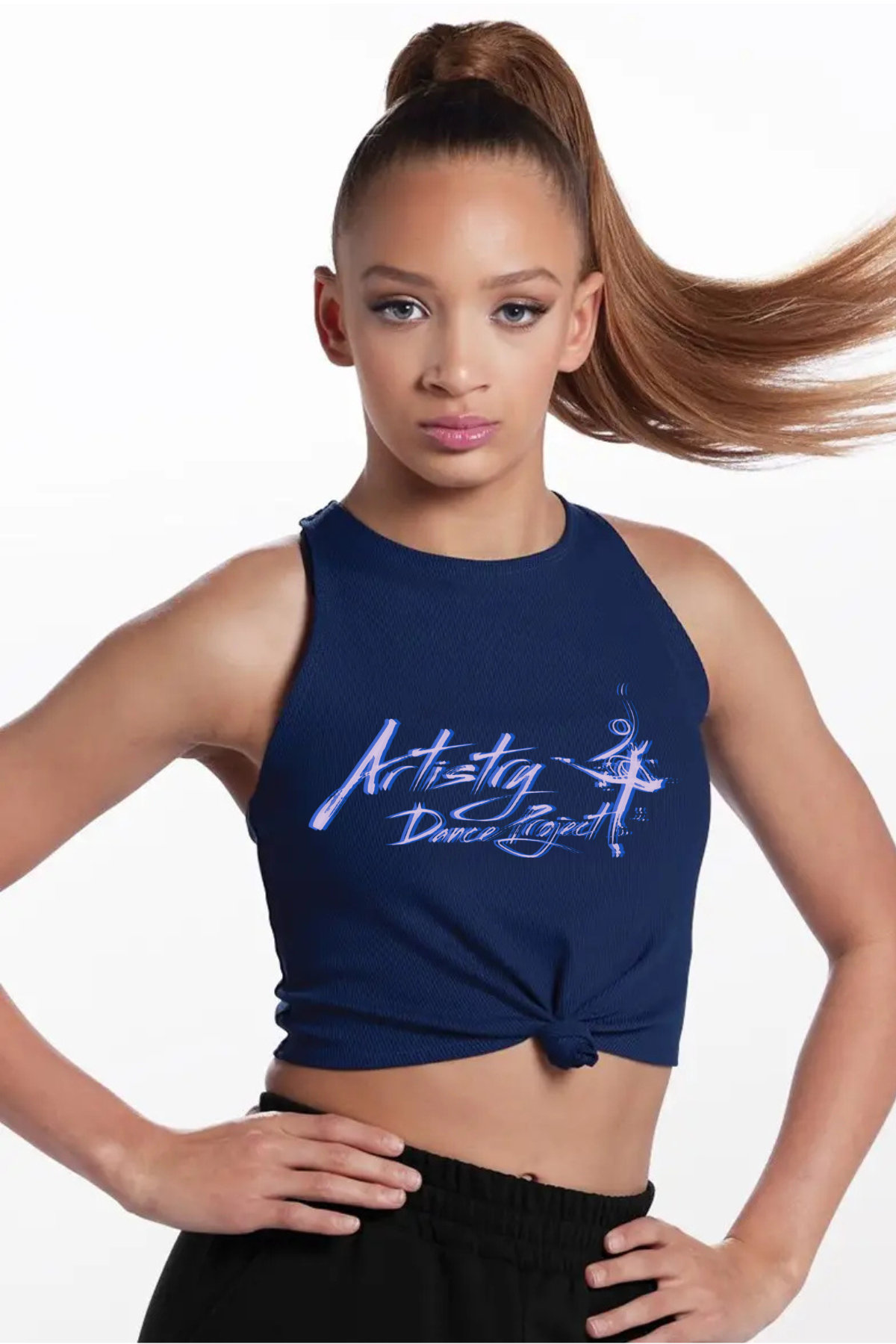 Rib Knit Knotted Crop Top