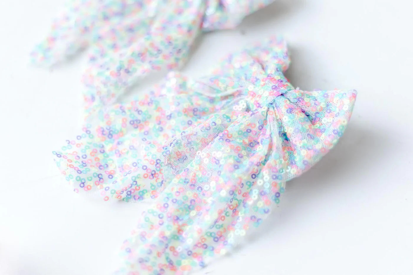 Rainbow Sequin Hair Bow