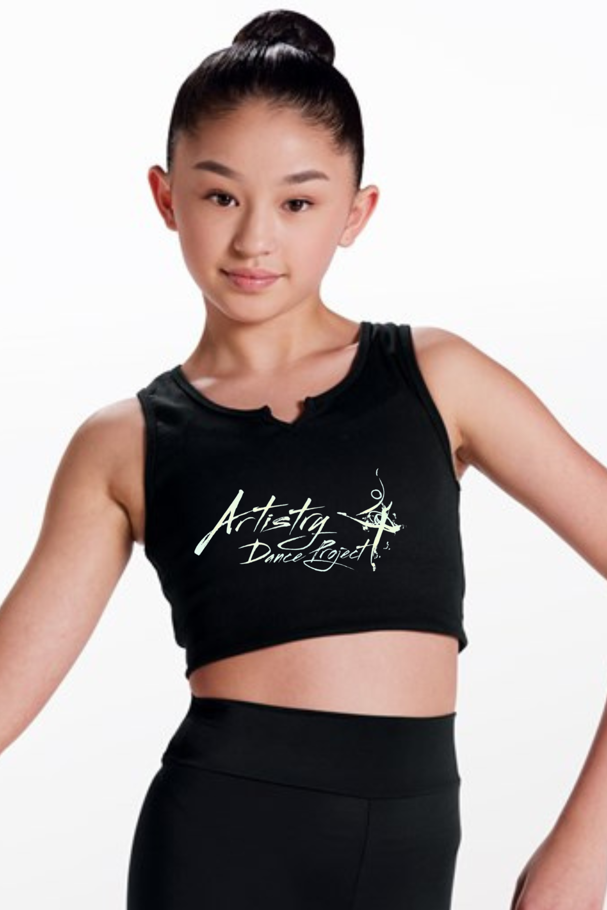 Artistry Rib Knit Notch-Neck Crop Top