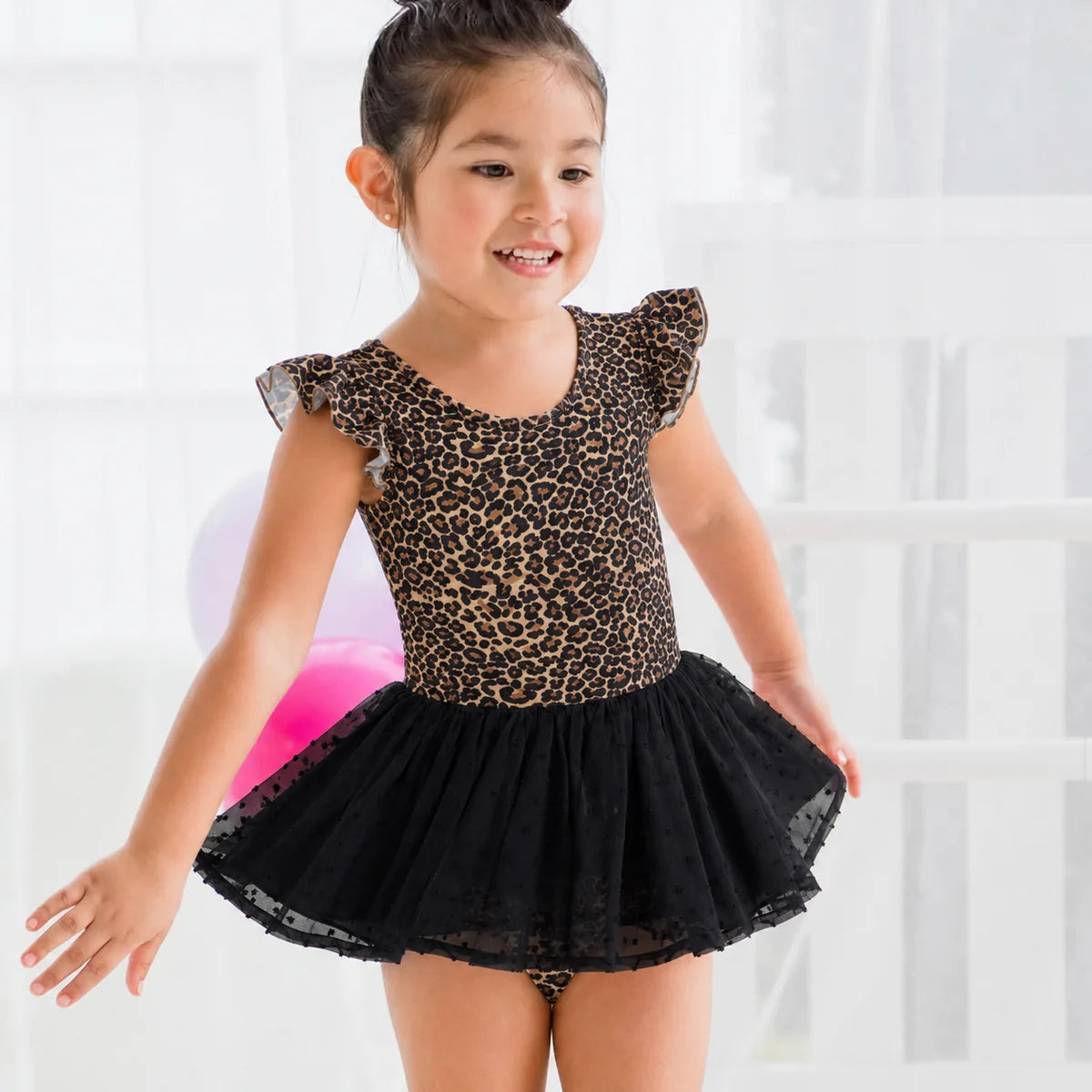 Cheeky Plum Farrah Clipdot Leotard - Wild Rosette