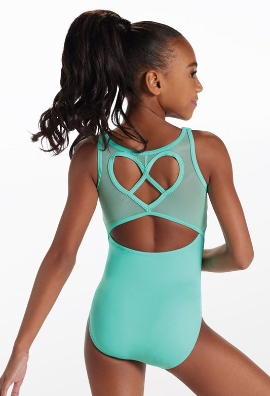 Mesh Heart-Back Leotard