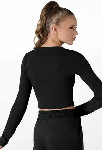 MicroRib Long-Sleeve Crop Tee