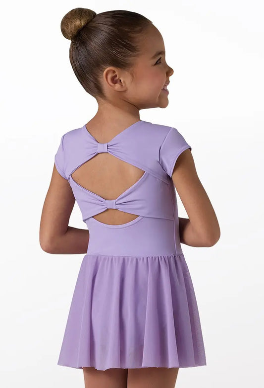 Kids Cap Sleeve Bow Back Dress