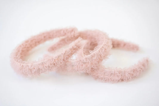 Ruffle Tulle Headband - Blushing Belle