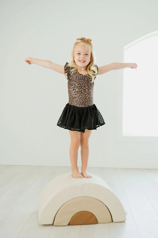 Cheeky Plum Farrah Clipdot Leotard - Wild Rosette