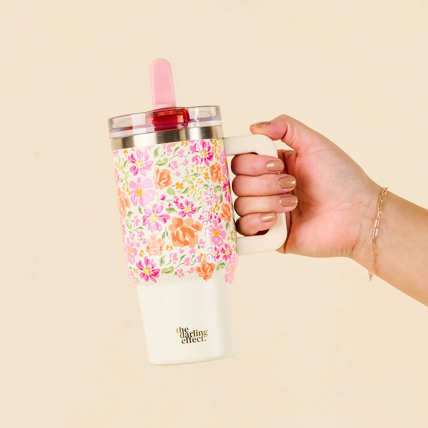 Flip Straw Water Bottle - Secret Garden