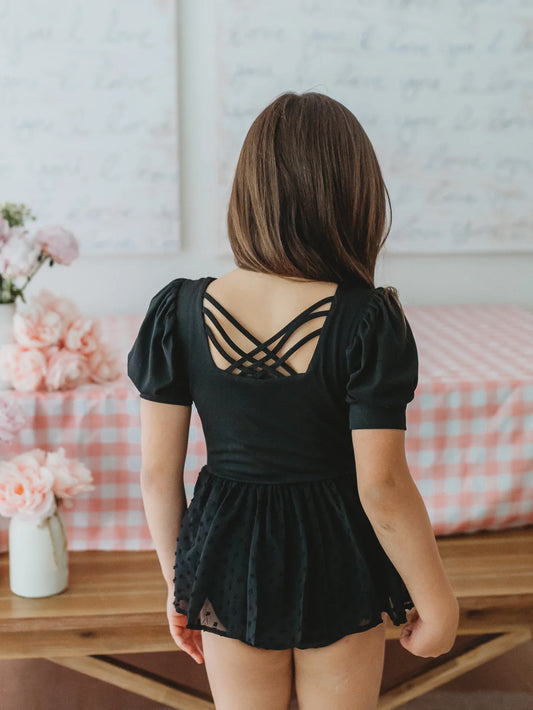 CP Puff Sleeve Skirted Leotard